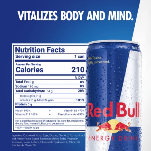 Red Bull Energy Drink Can, 16 fl oz Kroger
