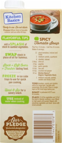 Kitchen Basics® Organic Vegetable Stock Perspective: back