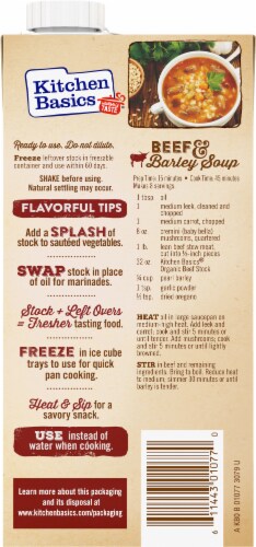 Kitchen Basics™ Organic Beef Stock Carton Perspective: back