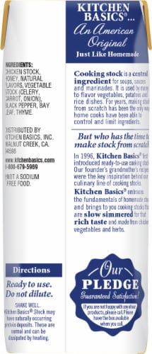 Kitchen Basics® Unsalted Chicken Stock Perspective: back