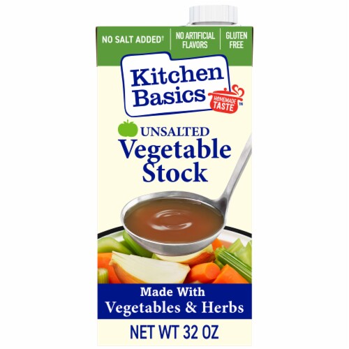 Kitchen Basics® Unsalted Vegetable Stock Perspective: back