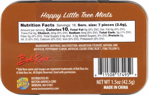 Bob Ross® Happy Little Tree Mints Perspective: back