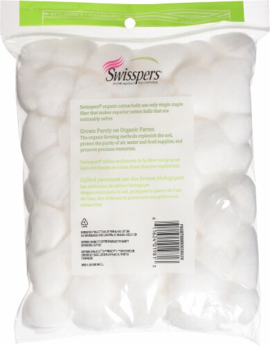 Swisspers® Organic Cotton Balls Perspective: back
