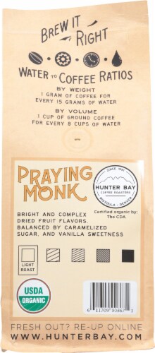 Hood River Praying Monk Organic Ground Coffee Perspective: back