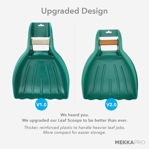 MEKKAPRO Leaf Scoops and Claws V2.0, 1-Pair (2 Pieces), Sturdy Ergonomic Grip Perspective: back