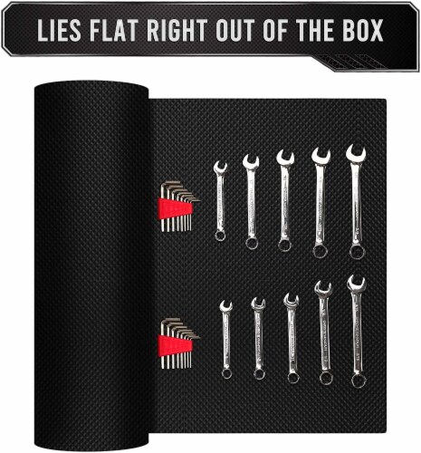 Precision Defined Professional Grade Tool Box Liner, 16  x 16 ft, Black Perspective: back