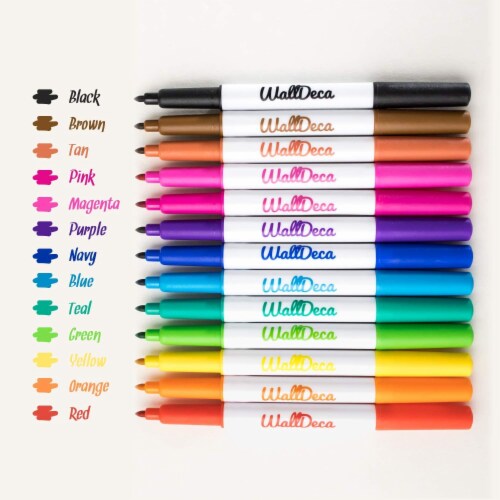 WallDeca Low-Odor Dry Erase Markers, Fine Tip, Assorted 13 Colors, Whiteboard  Marker Pens, 1 - Jay C Food Stores