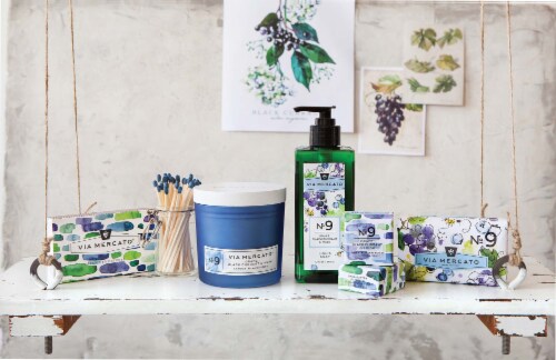 Via Mercato Liquid Hand Soap No 9 - Grape Blackcurrant & Musk Perspective: back
