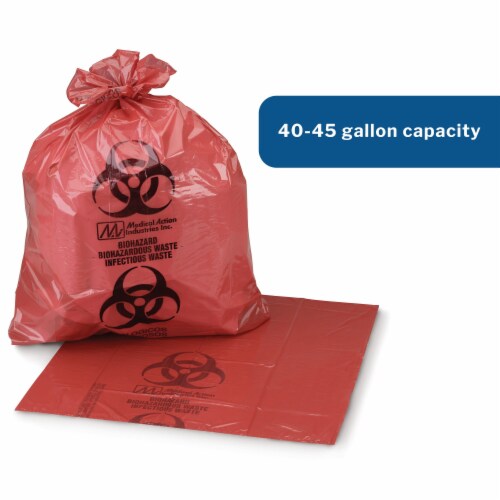 McKesson Infectious Waste Bag 40 to 45 gal. Case of 150 Perspective: back