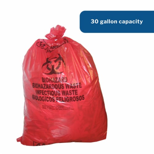 McKesson Infectious Waste Bag 30 gal. Case of 250 Perspective: back
