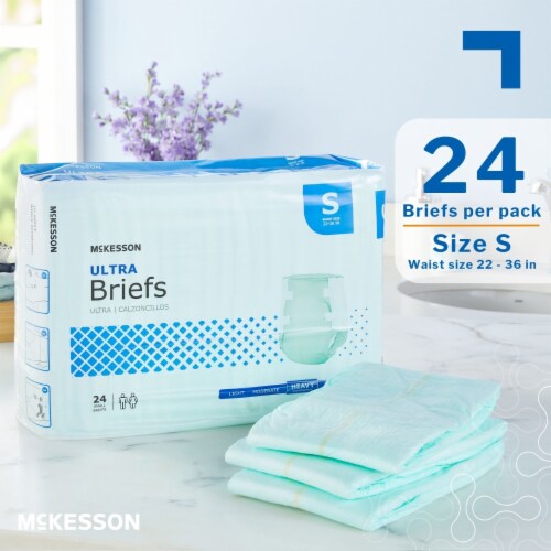 McKesson Ultra Adult Incontinence Brief S Heavy Absorbency BRULSM, Heavy, 96 Ct Perspective: back