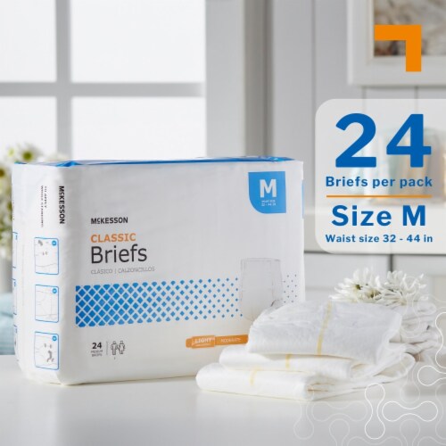 McKesson Classic Adult Incontinence Brief M Light Absorbency Contoured, BRBRMD, Light, 96 Ct Perspective: back