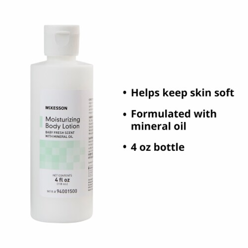 McKesson Baby Fresh Scent Hand and Body Moisturizer Lotion 4 oz. Bottle 94001500 12 Ct Perspective: back