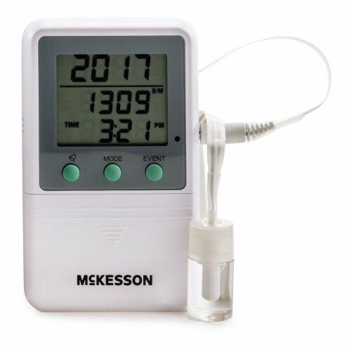 McKesson Refrigerator Freezer Digital Thermometer with Alarm Perspective: back