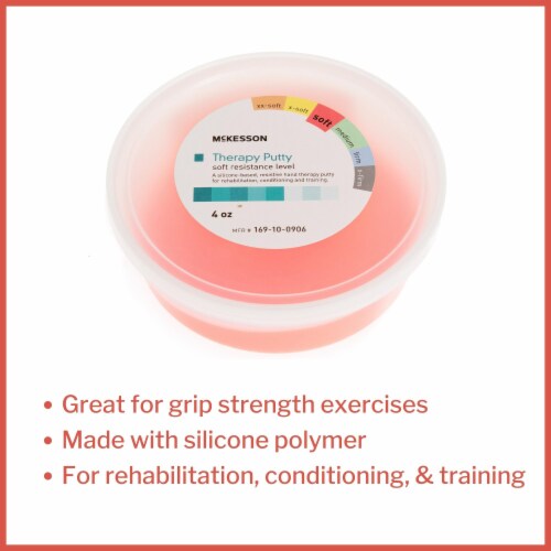 McKesson Therapy Putty Red 4 oz. Soft 169-10-0906, 1 Each Perspective: back