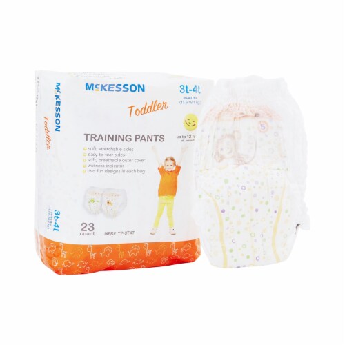 McKesson Toddler Toddler Training Pants Size 3T to 4T 30 to 40 lbs. TP-3T4T, 23 Ct Perspective: back