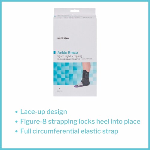 McKesson Black Ankle Brace Large 13-14 Ankle Circumf. Lace-Up for the Foot 155-81-97047 Perspective: back