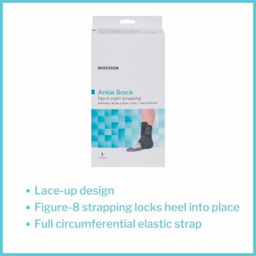 McKesson Black Ankle Brace X-Large 14-15 Ankle Circumf. Lace-Up for the Foot 155-81-97048 Perspective: back