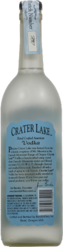 Crater Lake Hand Crafted Vodka Perspective: back
