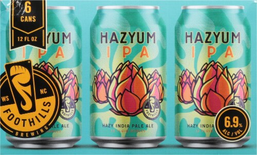Foothills Brewing Hazyum IPA Hazy India Pale Ale Perspective: back