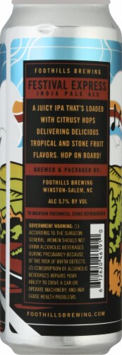Foothills Brewery Festival Express India Pae Ale Perspective: back