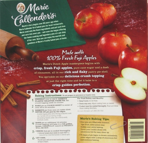 Marie Callender's Dutch Apple Pie Perspective: back