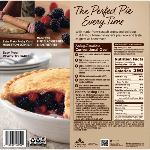 Marie Callender's Razzleberry Fruit Pie Perspective: back