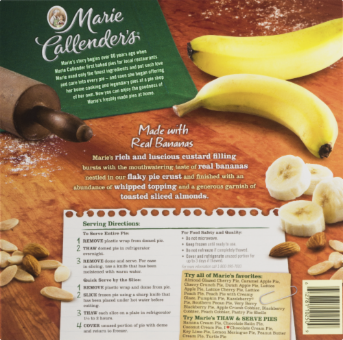 Marie Callender's® Banana Cream Pie Perspective: back