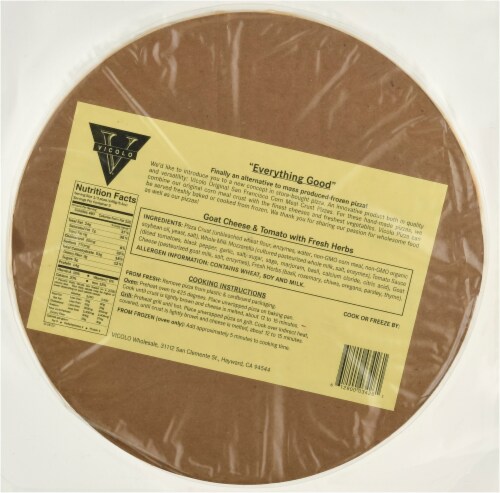 Vicolo Goat Cheese & Tomato Corn Meal Crust Pizza Perspective: back