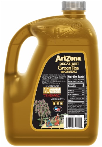 AriZona® Decaffinated Diet Green Iced Tea Carton Perspective: back