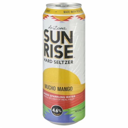 AriZona Sunrise Mucho Mango Hard Seltzer Single Can Perspective: back