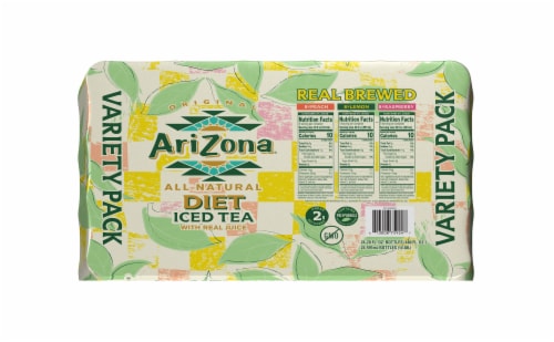 AriZona® All Natural Diet Peach Lemon and Raspberry Iced Tea Variety Pack Perspective: back