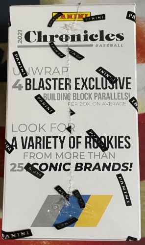 2021 Panini Chronicles Baseball Blaster Box (Sports Trading Cards) Perspective: back
