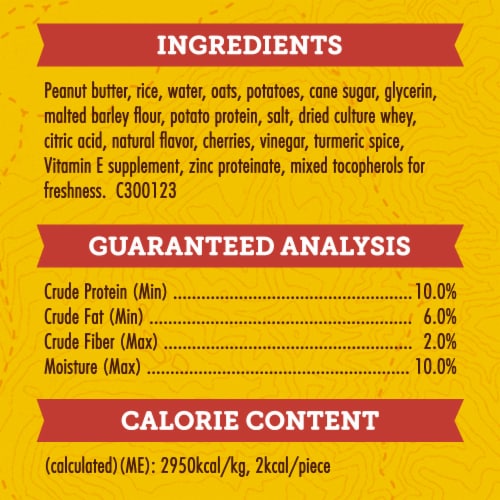 Zuke's Mini Naturals Training Dog Treats Peanut Butter & Oats Recipe Perspective: back