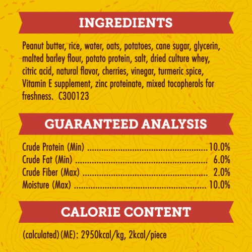 Zuke's Mini Naturals Training Dog Treats Peanut Butter & Oats Recipe Perspective: back