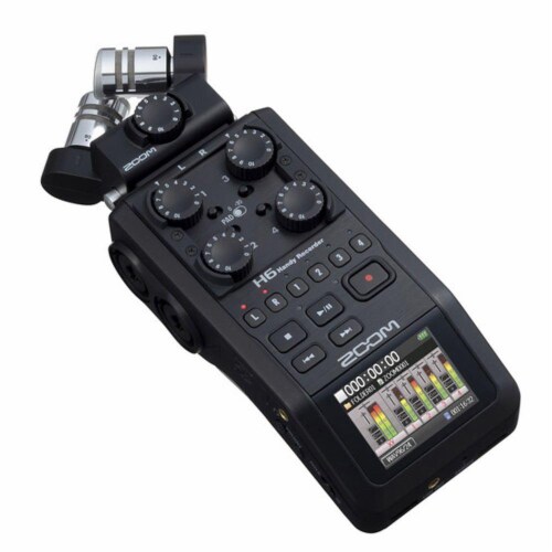 Zoom H6 All Black Handy Recorder + Microphone Accessory Zoom H6 All Black Handy Recorder + Microphone Accessory