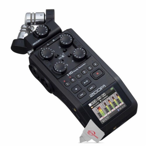 Zoom H6 All Black Handy Recorder + Zoom Aph6 Accessory Zoom H6 All Black Handy Recorder + Zoom Aph6 Accessory
