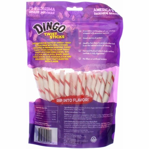 Dingo® Twist Sticks Dog Treats Perspective: back