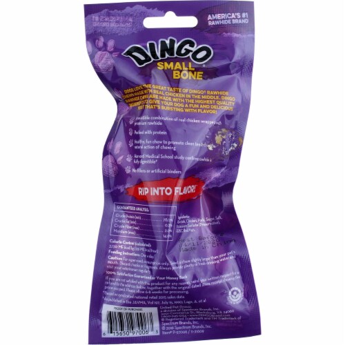 Dingo Small Rawhide Bone Perspective: back