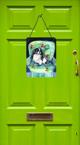 Carolines Treasures 7034DS1216 Japanese Chin in Momma's Chair Wall or Door Hang Perspective: back