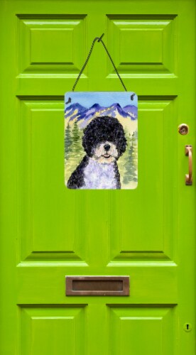 Carolines Treasures  SS8303DS1216 Portuguese Water Dog Wall or Door Hanging Prin Perspective: back