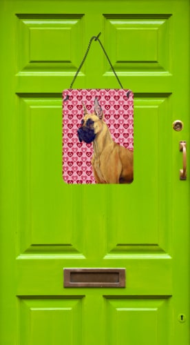Great Dane Hearts Love and Valentine's Day Portrait Wall or Door Hanging Prints Perspective: back