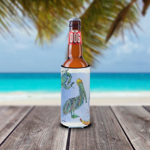 Carolines Treasures 8038MUK Pelican Shrimp and Crab Ultra Hugger for slim cans Perspective: back