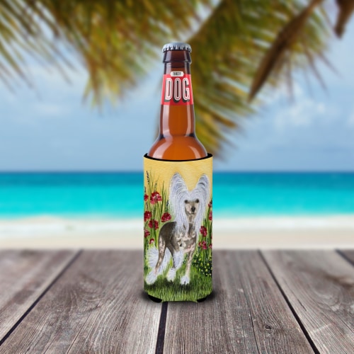 Carolines Treasures  SS8185MUK Chinese Crested Ultra Hugger for slim cans Perspective: back