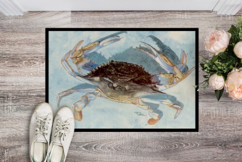 Carolines Treasures  8011JMAT Blue Crab Indoor or Outdoor Mat 24x36 Perspective: back