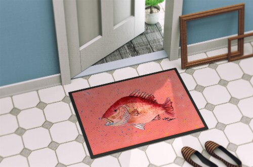 Carolines Treasures 8351JMAT Strawberry Snapper Doormat 24x36 Perspective: back