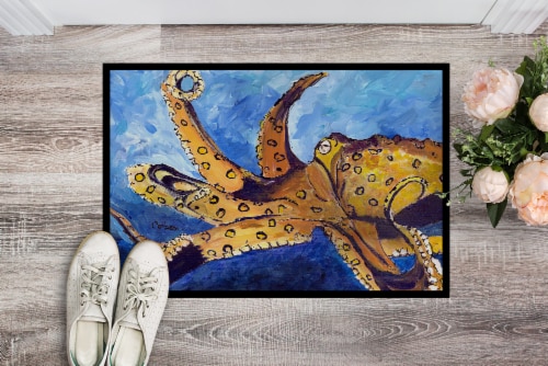 Carolines Treasures 8794MAT Octopus Doormat 18x27 Perspective: back