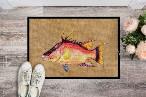 Carolines Treasures 8803MAT Hog Snapper Doormat 18x27 Perspective: back