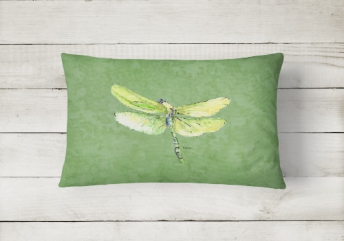 Carolines Treasures  8864PW1216 Dragonfly on Avacado Canvas Fabric Decorative Pi Perspective: back