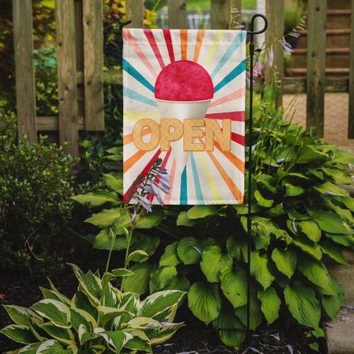 Carolines Treasures SB3112GF Snowball Snow cone stand Open Garden Flag Perspective: back